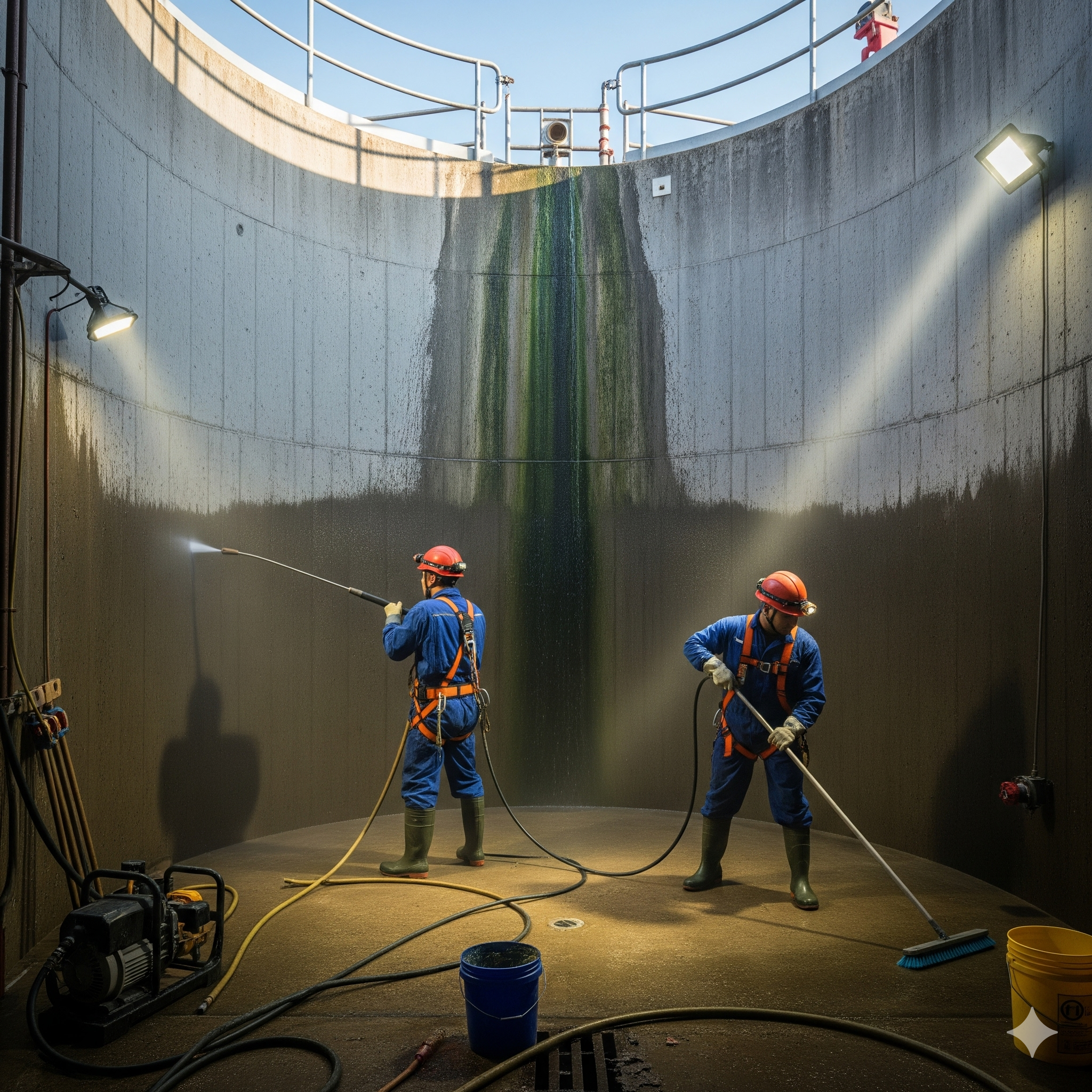 RCC water tank cleaning services